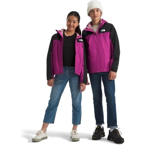 THE NORTH FACE Teen Antora Triclimate Jacket | Waterproof Shell, Inner Fleece Layer, Adjustable Hood With Rain Guard Tunnel(Deep Mulberry)