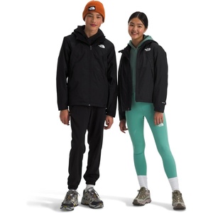 THE NORTH FACE Teen Antora Triclimate Jacket | Waterproof Shell, Inner Fleece Layer, Adjustable Hood With Rain Guard Tunnel(Tnf Black)