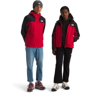 THE NORTH FACE Teen Antora Triclimate Jacket | Waterproof Shell, Inner Fleece Layer, Adjustable Hood With Rain Guard Tunnel(Tnf Red)