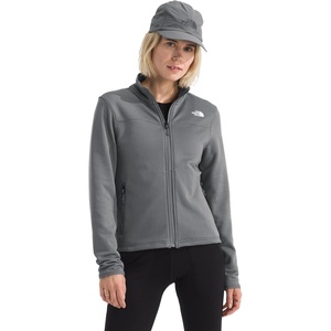 THE NORTH FACE Women’s Cedar Trail Grid Fleece Jacket | Zip Pockets & Reinforced Binding on the Collar, Cuffs & Hem(Smoked Pearl)