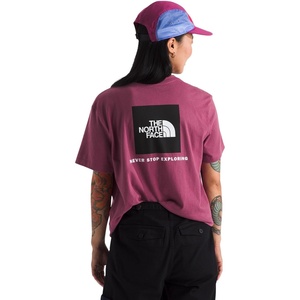 THE NORTH FACE Women’s Evolution Box NSE Short-sleeve Tee | Regular Fit Cotton T-shirt With Logo Graphics(Cyber Berry)
