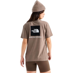 THE NORTH FACE Women’s Evolution Box NSE Short-sleeve Tee | Regular Fit Cotton T-shirt With Logo Graphics(Garnet)