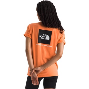 THE NORTH FACE Women’s Evolution Box NSE Short-sleeve Tee | Regular Fit Cotton T-shirt With Logo Graphics(Papaya)