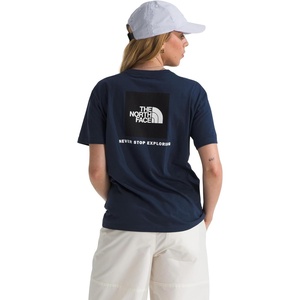 THE NORTH FACE Women’s Evolution Box NSE Short-sleeve Tee | Regular Fit Cotton T-shirt With Logo Graphics(Summit Navy)