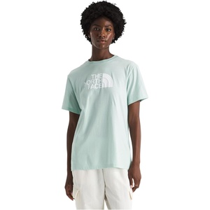 THE NORTH FACE Women’s Evolution Short Sleeve Half Dome Tee | Everyday Cotton Shirt With a Logo Graphic(Opal Frost)
