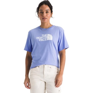 THE NORTH FACE Women’s Evolution Short Sleeve Half Dome Tee | Everyday Cotton Shirt With a Logo Graphic(Periwinkle Glow)