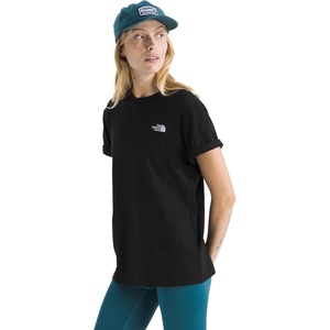 THE NORTH FACE Women’s Evolution Simple Dome Relaxed Short-sleeve Tee | Cotton T-shirt With Classic Embroidered Logo(Tnf Black)