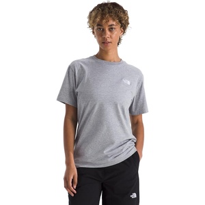 THE NORTH FACE Women’s Evolution Simple Dome Relaxed Short-sleeve Tee | Cotton T-shirt With Classic Embroidered Logo(Tnf Pale Grey Heather)