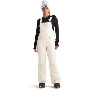 THE NORTH FACE Women’s Freedom Insulated Bib (Standard & Plus Size) – Waterproof Ski & Snowboard Overalls, Mesh Venting(White Dune)