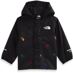 The North Face Kids Antora Rain Jacket (Infant)(Tnf Black Tossed Logo Grid Print)