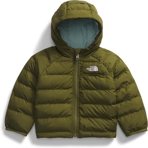 The North Face Kids Reversible Perrito Insulated Hooded Jacket | 2 in 1 Winter Coat for Boys & Girls, Water Repellent(Forest Olive)