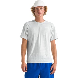 The North Face Men’s 24/7 Pentadome Embossed Short Sleeve Tee – Regular Fit T-Shirt with Moisture-Wicking Flashdry Tech(Pearl Stone)