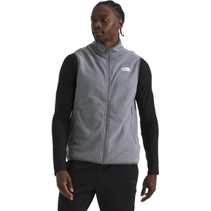 The North Face Men’s Glacier Fleece Vest | Zippered Hand Pockets & Stretch Binding on the Collar, Armhole & Hem(Tnf Mid Grey Heather)