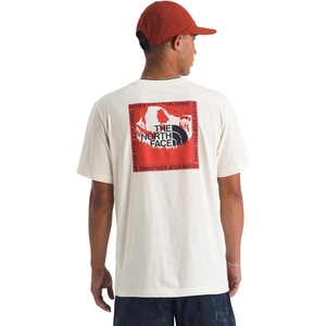 The North Face Men’s Stay Exploring Short-Sleeve Tee – Casual Graphic T-Shirt, Regular Fit, Soft Cotton Fabric(White Dune)
