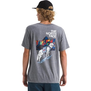 The North Face Men’s Sunlit Summit Short Sleeve Tee – Casual Stylish Graphic T-Shirt, Regular Fit, Soft Cotton Fabric(Tnf Mid Grey Heather)