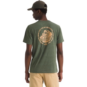 The North Face Men’s Tri-Blend Mountain Days Short-Sleeve Tee – Casual Graphic T-Shirt, Regular Fit, Cotton/Polyester/Tencel(New Taupe Green White Heather)