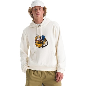 The North Face Men’s Woodland Wanderer Hoodie – Casual Pullover Sweatshirt With Bold Graphic Designs, Kangaroo Hand Pocket(White Dune)