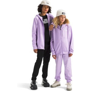 The North Face Teen TNF Performance Fleece Full Zip Hooded Jacket | Hoodie for Boys & Girls, Chest Pocket, Set-In Sleeves(Lite Lilac)