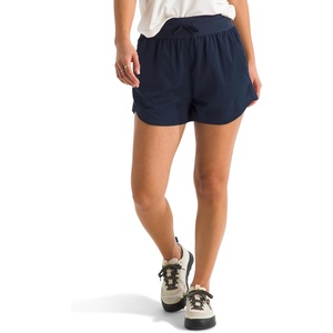 The North Face Women’s Aphrodite Arise 3″ Short (Standard & Plus Size) – Moisture Wicking, Adjustable Elastic Waistband(Summit Navy)