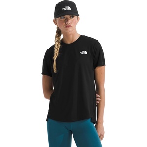 The North Face Women’s Flex Short-Sleeve Tee – Moisture Wicking, Forward Set Side Seams, Split Hem(Tnf Black)