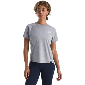 The North Face Women’s Flex Short-Sleeve Tee – Moisture Wicking, Forward Set Side Seams, Split Hem(Tnf Pale Grey Heather)