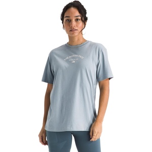 The North Face Women’s Home Relaxed Short Sleeve Tee – Casual Graphic T-Shirt, Regular Fit, Soft Cotton Fabric(Frost Grey)