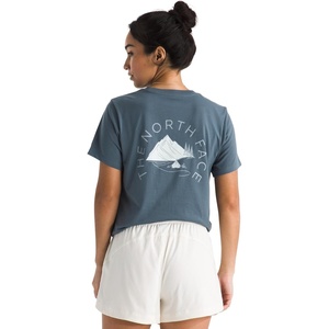 The North Face Women’s Monte Regular Short Sleeve Graphic Tee – Casual Graphic T-Shirt, Regular Fit, Soft Cotton Blend(Granite Grey)