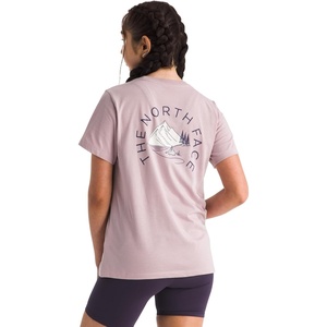 The North Face Women’s Monte Regular Short Sleeve Graphic Tee – Casual Graphic T-Shirt, Regular Fit, Soft Cotton Blend(Metal Pink)