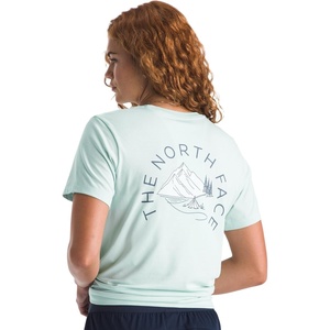 The North Face Women’s Monte Regular Short Sleeve Graphic Tee – Casual Graphic T-Shirt, Regular Fit, Soft Cotton Blend(Opal Frost)