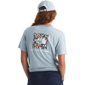 The North Face Women’s Wildflower Short-Sleeve Tee – Casual Stylish Graphic T-Shirt, Relaxed Fit, Soft Cotton Fabric(Frost Grey)