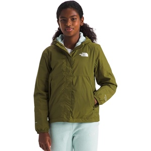The North Face girls Warm Antora Waterproof Rain Jacket(Forest Olive)