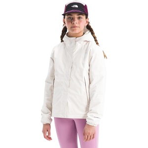 The North Face girls Warm Antora Waterproof Rain Jacket(White Dune)