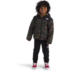 The North Face unisex-baby Reversible Shasta Full Zip Hooded Jacket(Tnf Black Tnf Camo Small Print)