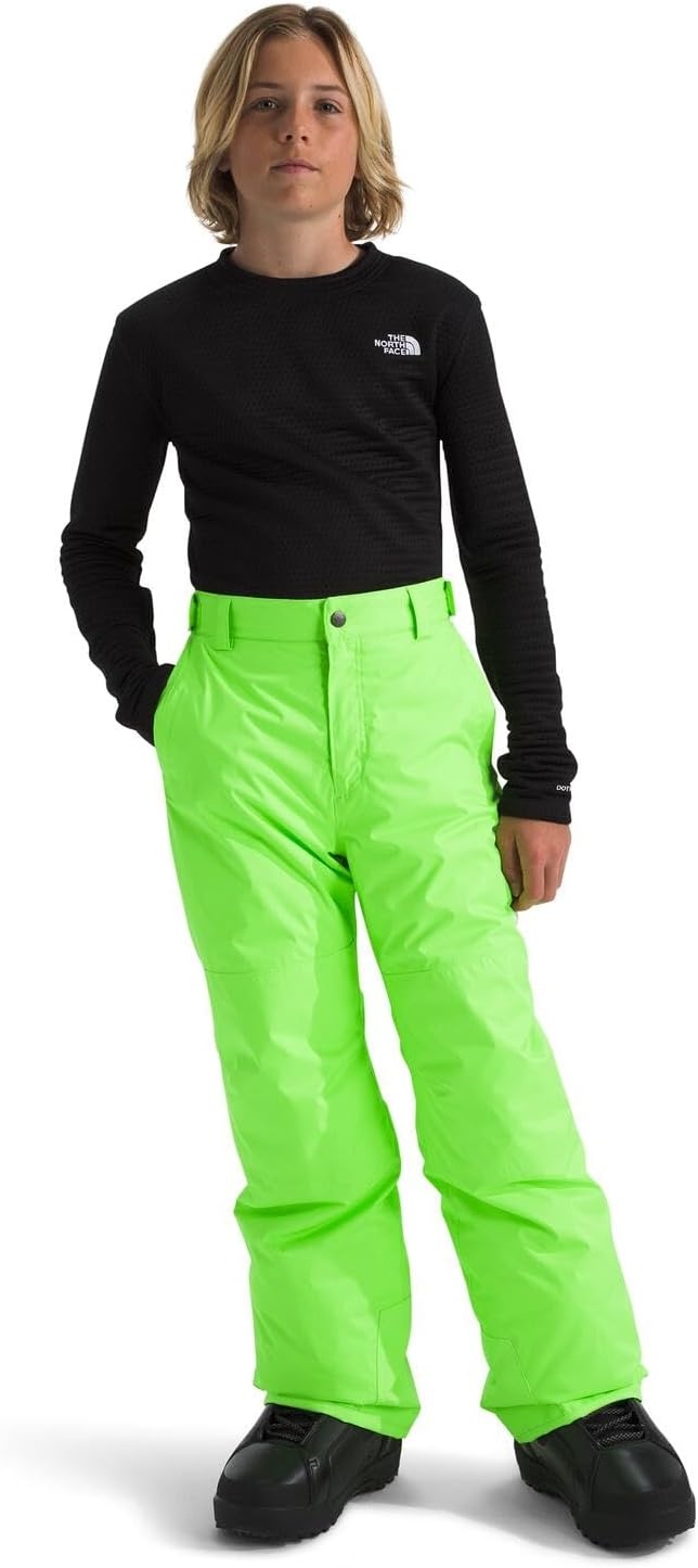 image:imageTHE NORTH FACE Boys Freedom Insulated Pant Waterproof for Ski amp Snowboard Gaiters Adjustable Waist Zip PocketsSafety Green
