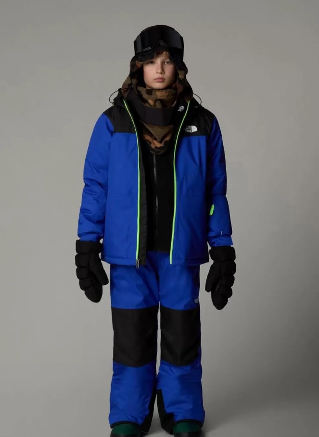 image:imageTHE NORTH FACE Boys Freedom Insulated Pant Waterproof for Ski amp Snowboard Gaiters Adjustable Waist Zip PocketsTnf Blue