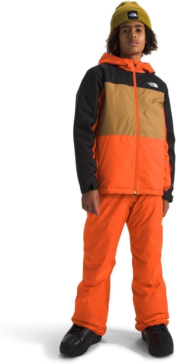 image:imageTHE NORTH FACE Boys Freedom Insulated Pant Waterproof for Ski amp Snowboard Gaiters Adjustable Waist Zip PocketsTnf Orange