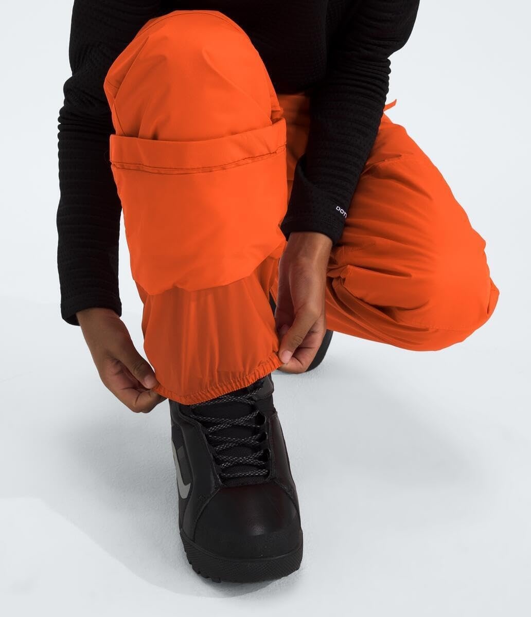 image:imageTHE NORTH FACE Boys Freedom Insulated Pant Waterproof for Ski amp Snowboard Gaiters Adjustable Waist Zip PocketsTnf Orange