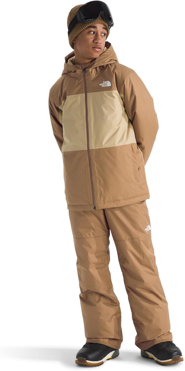 image:imageTHE NORTH FACE Boys Freedom Insulated Pant Waterproof for Ski amp Snowboard Gaiters Adjustable Waist Zip PocketsUtility Brown