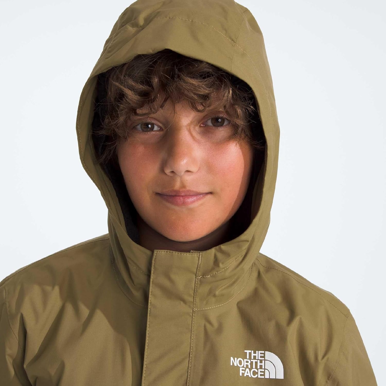 image:imageTHE NORTH FACE Boys Warm Antora Rain Jacket Waterproof Breathable Heatseeker Insulation 3piece Hood Zip PocketsCedar
