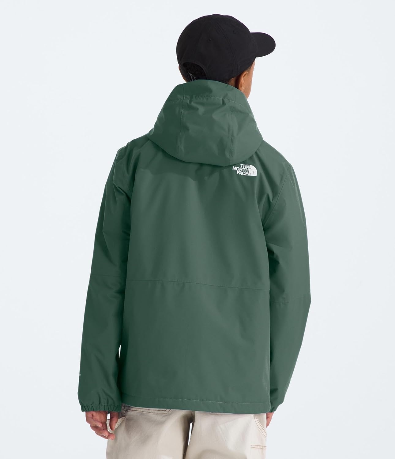 image:imageTHE NORTH FACE Boys Warm Antora Rain Jacket Waterproof Breathable Heatseeker Insulation 3piece Hood Zip PocketsDuck Green