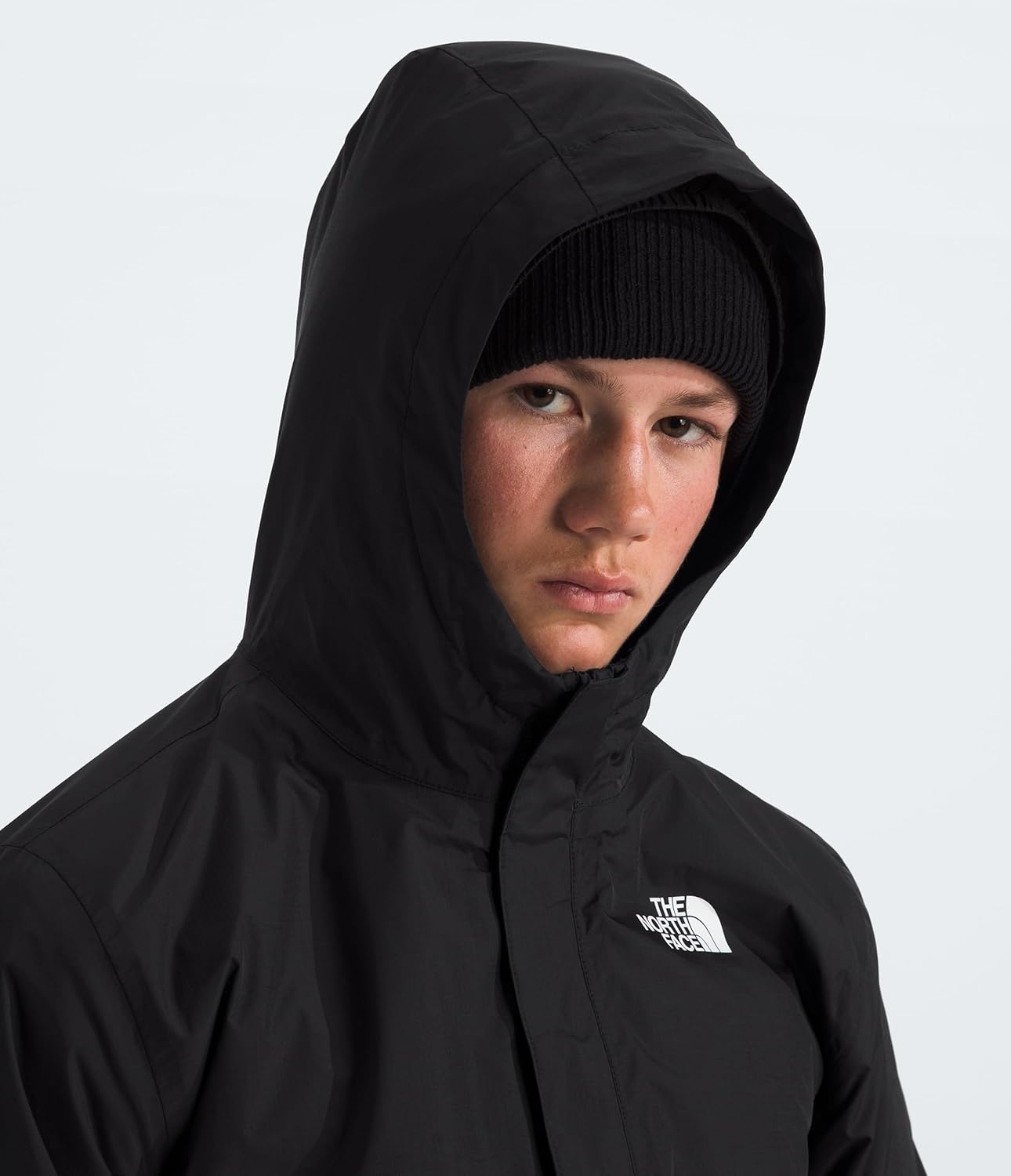 image:imageTHE NORTH FACE Boys Warm Antora Rain Jacket Waterproof Breathable Heatseeker Insulation 3piece Hood Zip PocketsEvergreen