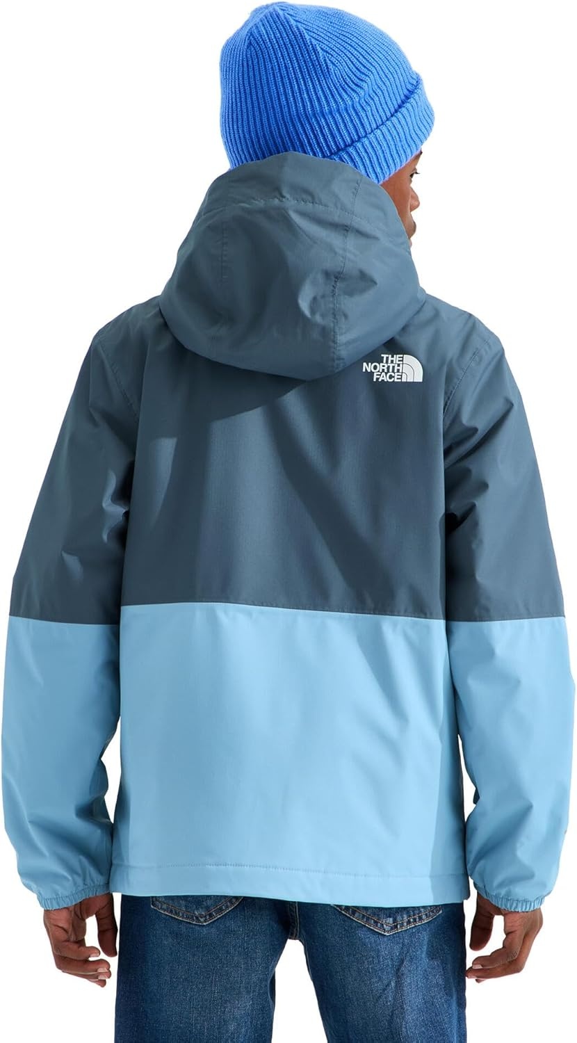 image:imageTHE NORTH FACE Boys Warm Antora Rain Jacket Waterproof Breathable Heatseeker Insulation 3piece Hood Zip PocketsGranite GreyPale Teal