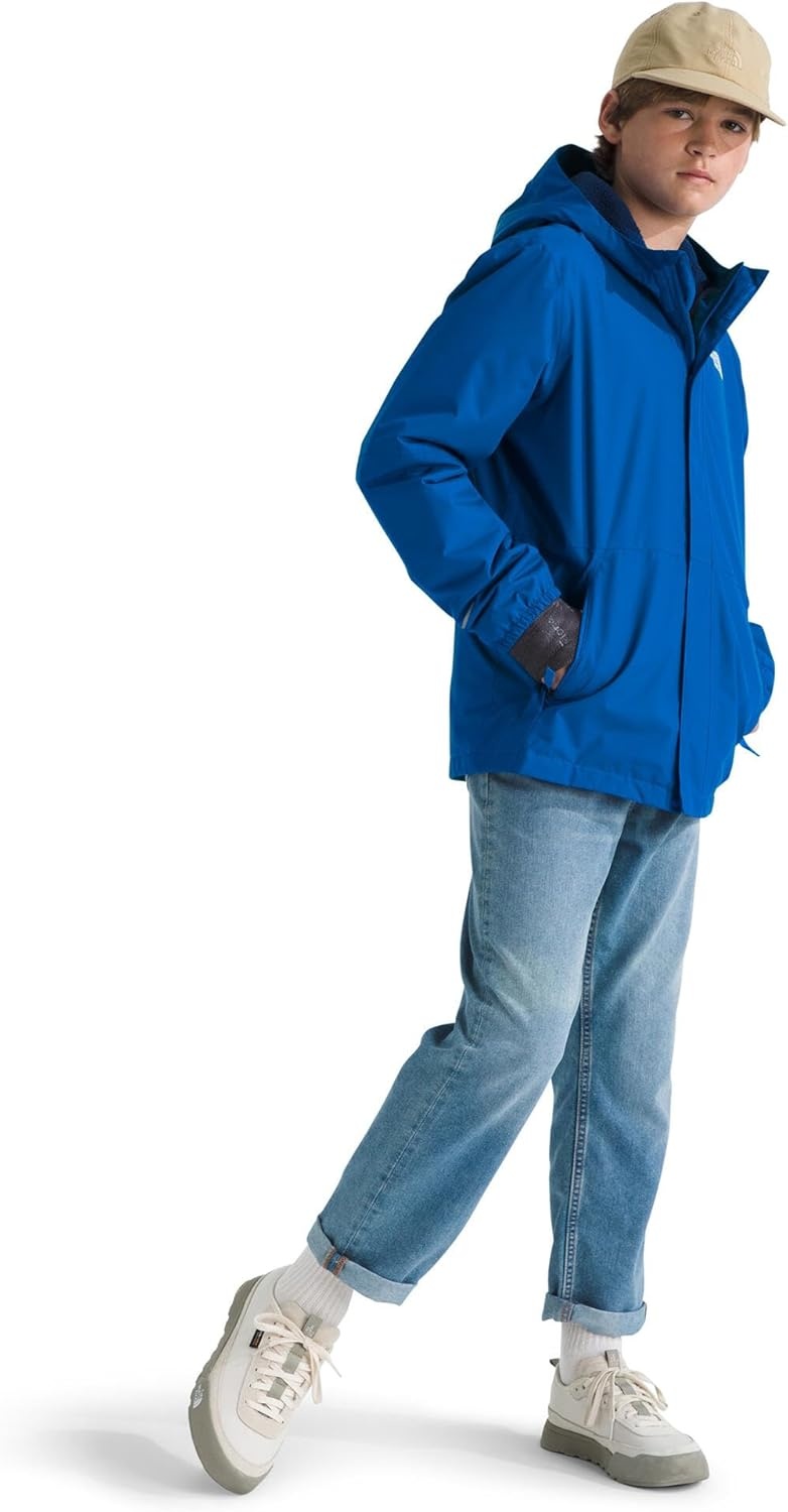 image:imageTHE NORTH FACE Boys Warm Antora Rain Jacket Waterproof Breathable Heatseeker Insulation 3piece Hood Zip PocketsHero Blue