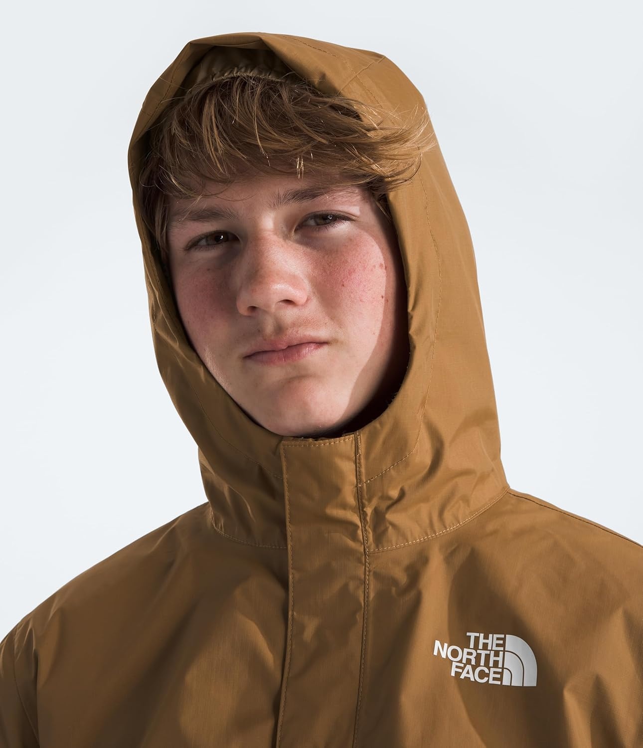 image:imageTHE NORTH FACE Boys Warm Antora Rain Jacket Waterproof Breathable Heatseeker Insulation 3piece Hood Zip PocketsKhaki Stone