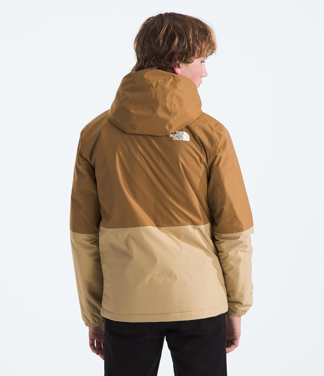 image:imageTHE NORTH FACE Boys Warm Antora Rain Jacket Waterproof Breathable Heatseeker Insulation 3piece Hood Zip PocketsKhaki Stone