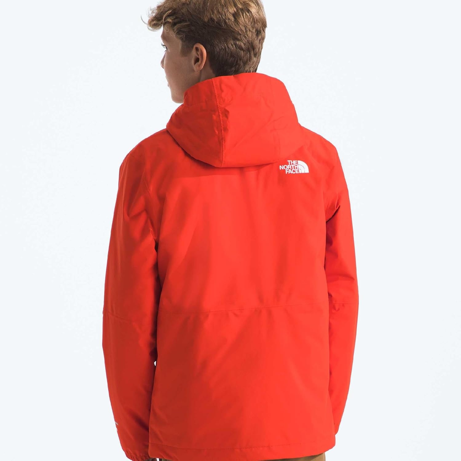 image:imageTHE NORTH FACE Boys Warm Antora Rain Jacket Waterproof Breathable Heatseeker Insulation 3piece Hood Zip PocketsLava Red