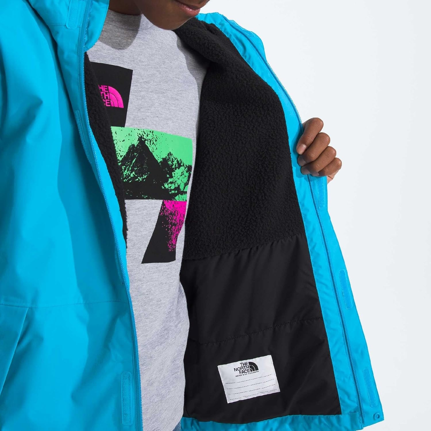 image:imageTHE NORTH FACE Boys Warm Antora Rain Jacket Waterproof Breathable Heatseeker Insulation 3piece Hood Zip PocketsMeridian Blue