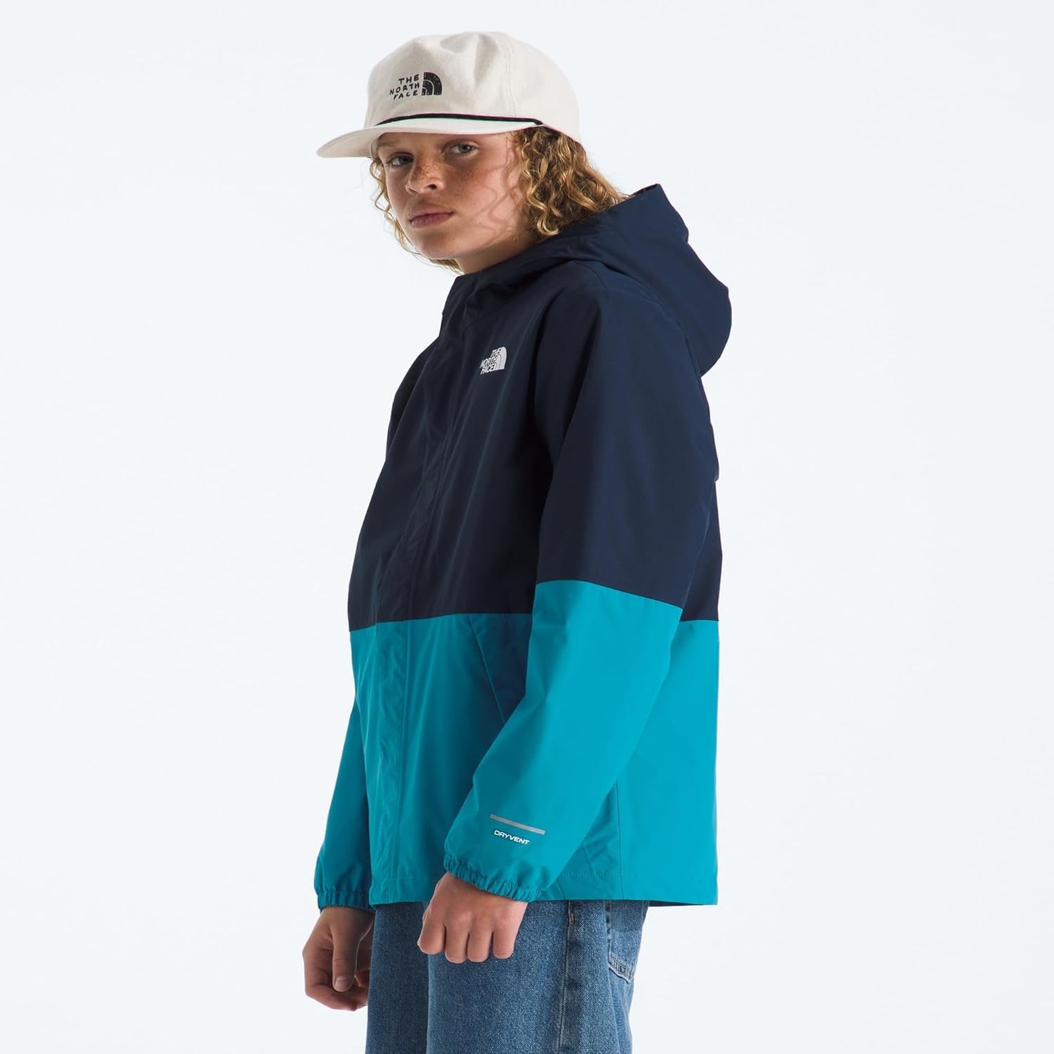 image:imageTHE NORTH FACE Boys Warm Antora Rain Jacket Waterproof Breathable Heatseeker Insulation 3piece Hood Zip PocketsSummit NavyDusk Blue