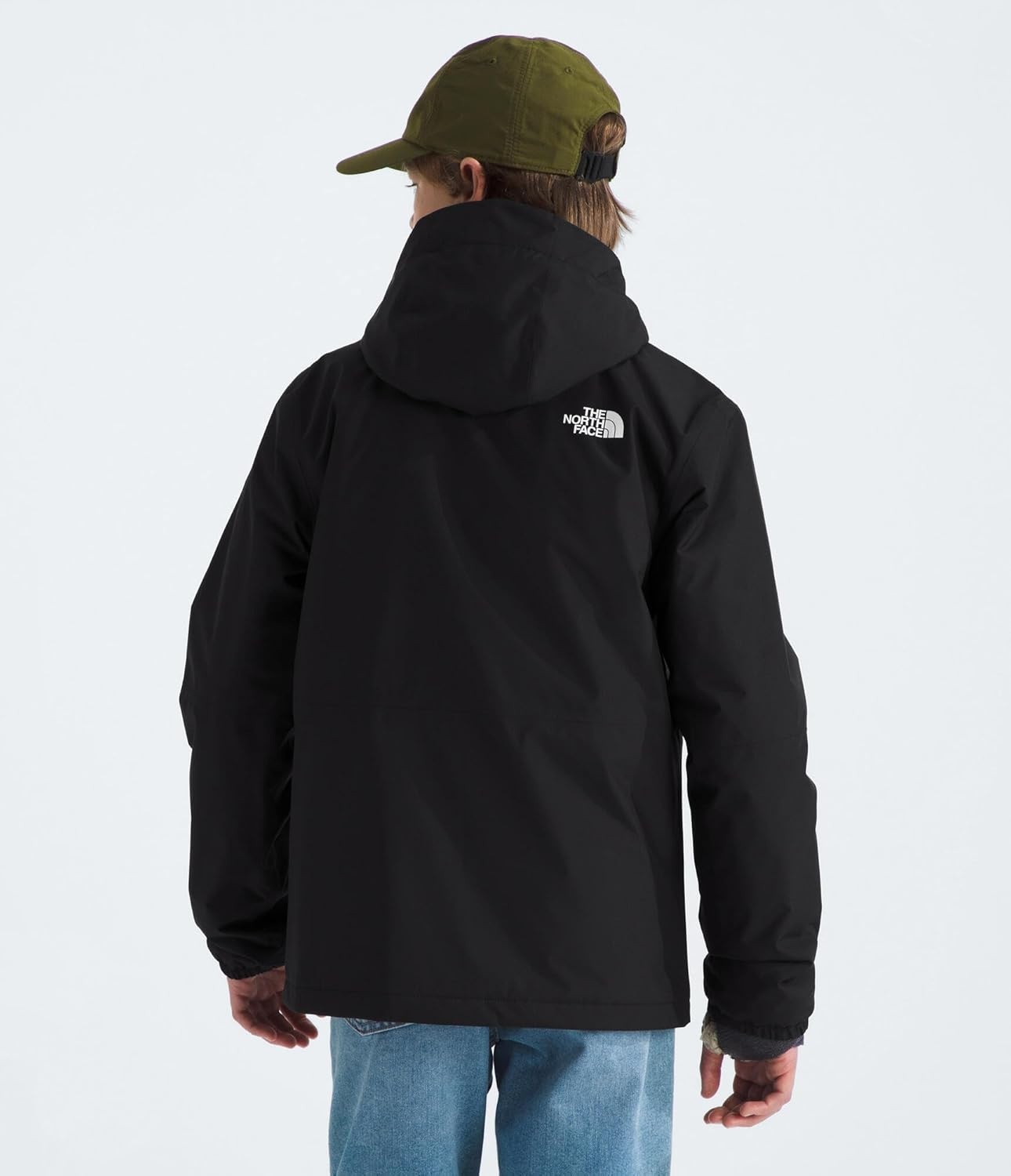image:imageTHE NORTH FACE Boys Warm Antora Rain Jacket Waterproof Breathable Heatseeker Insulation 3piece Hood Zip PocketsTnf BlackTnf Black