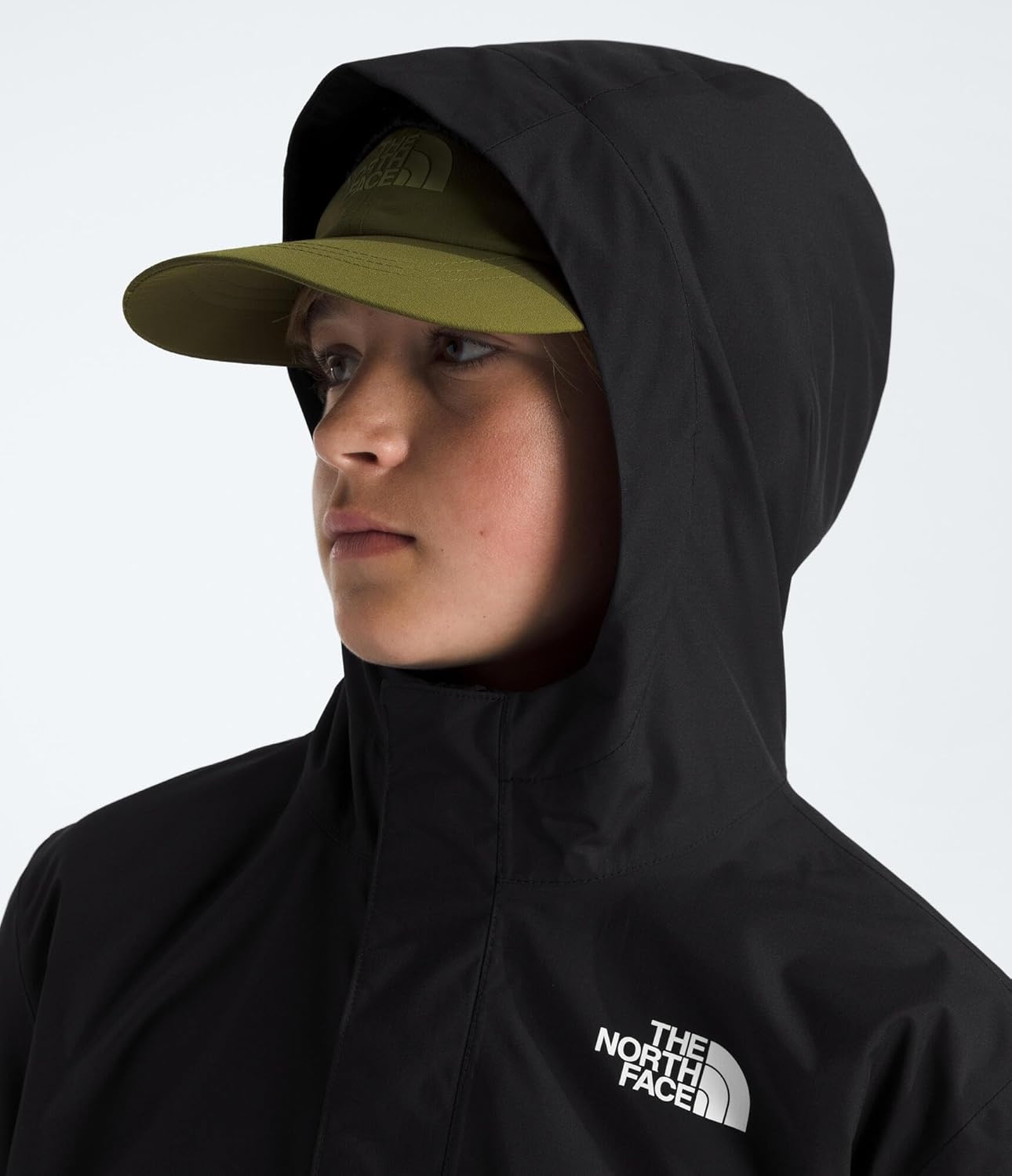 image:imageTHE NORTH FACE Boys Warm Antora Rain Jacket Waterproof Breathable Heatseeker Insulation 3piece Hood Zip PocketsTnf BlackTnf Black